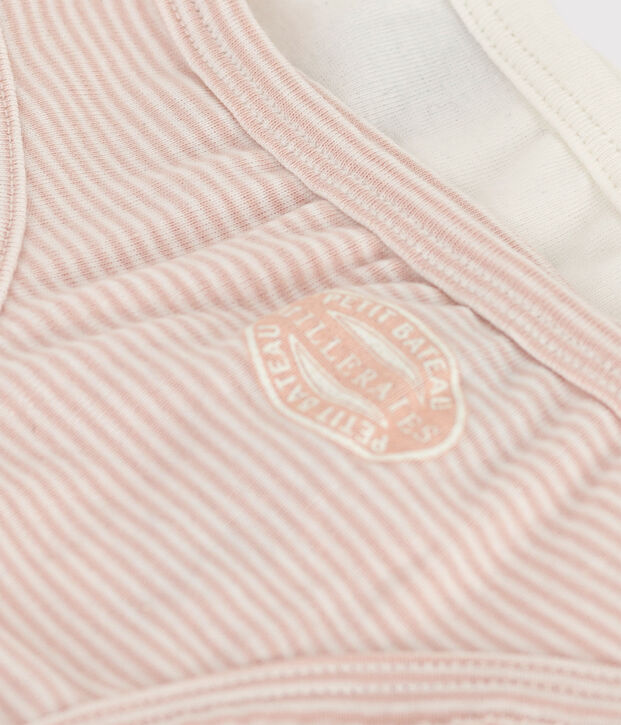 Lot de 2 culottes milleraies petite fille en coton multicouleur