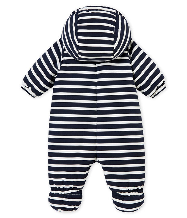 Combipilote microfibre rayure marini&egrave;re b&eacute;b&eacute; gar&ccedil;on bleu/blanc