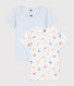 Lot de 2 t-shirts manches courtes petite fille en coton