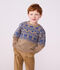 Pull jacquard enfant en laine et coton multicouleur/multicouleur