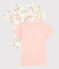 Lot de 2 tee shirts manches courtes petite fille en coton biologique variante 1