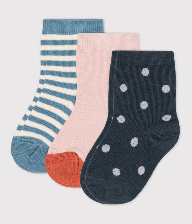 Lot de 3 paires de chaussettes b&eacute;b&eacute; multicouleur