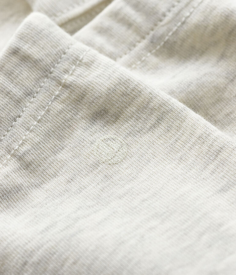 Legging b&eacute;b&eacute; fille en c&ocirc;te 1x1 unie beige MONTELIMAR CHINE