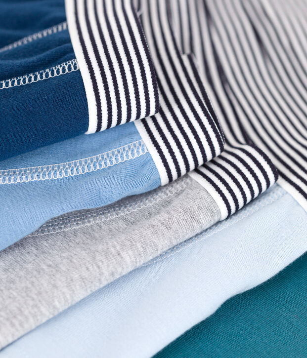 Lot de 5 boxers enfant en coton uni multicouleur