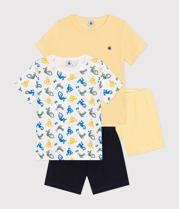 Lot de 2 pyjamas short en coton enfant multicouleur