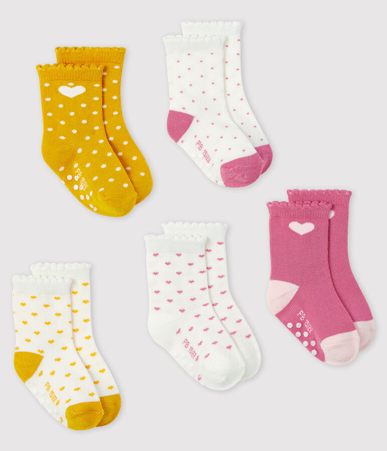 Lot de 5 paires de chaussettes b&eacute;b&eacute; multicouleur