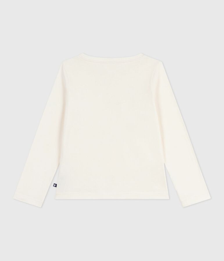 Tee-shirt enfant manches longues en coton imprim&eacute; MILK/ MULTICO