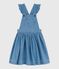 Robe salopette enfant en coton bleu DENIM CLAIR