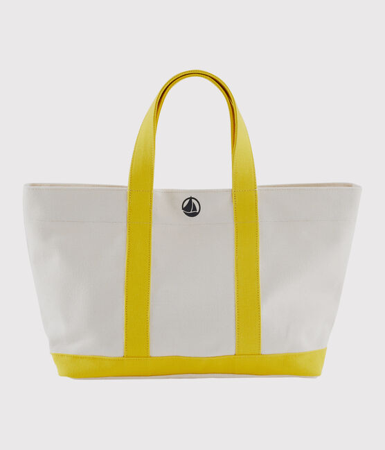 Sac cabas blanc MARSHMALLOW/jaune SHINE