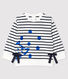 Marinière manches longues en jersey bébé fille.