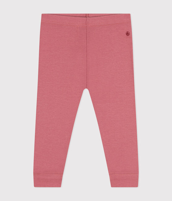 Legging bébé en coton uni rose ROSEWOOD