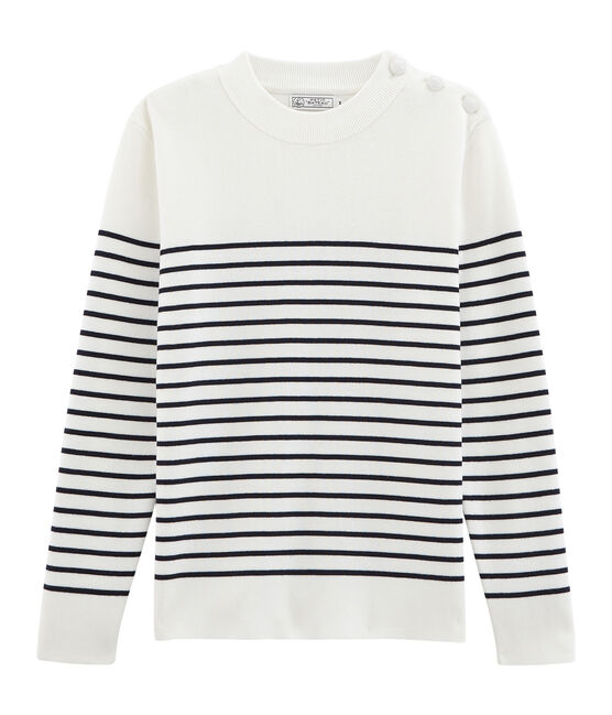 Pull Marin En Coton Tricot Cote 1x1 Marshmallow Smoking Petit Bateau Pull Marin En Coton Tricot Cote 1x1 Marshmallow Smoking Petit Bateau