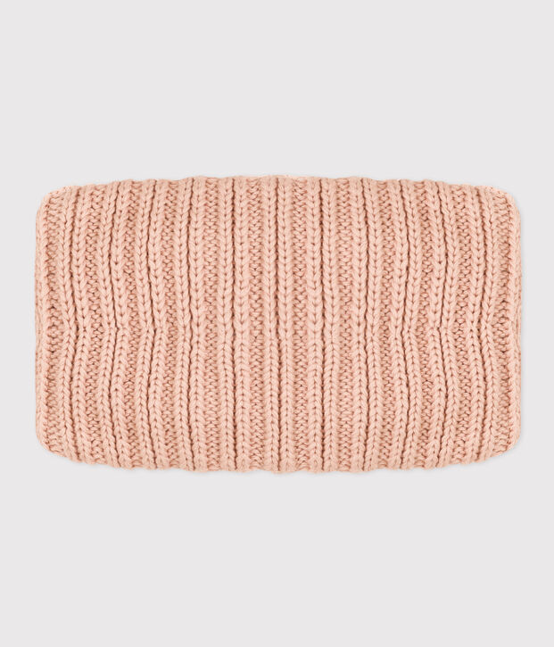 Snood en tricot doubl&eacute; en polaire b&eacute;b&eacute;/enfant gar&ccedil;on-fille rose