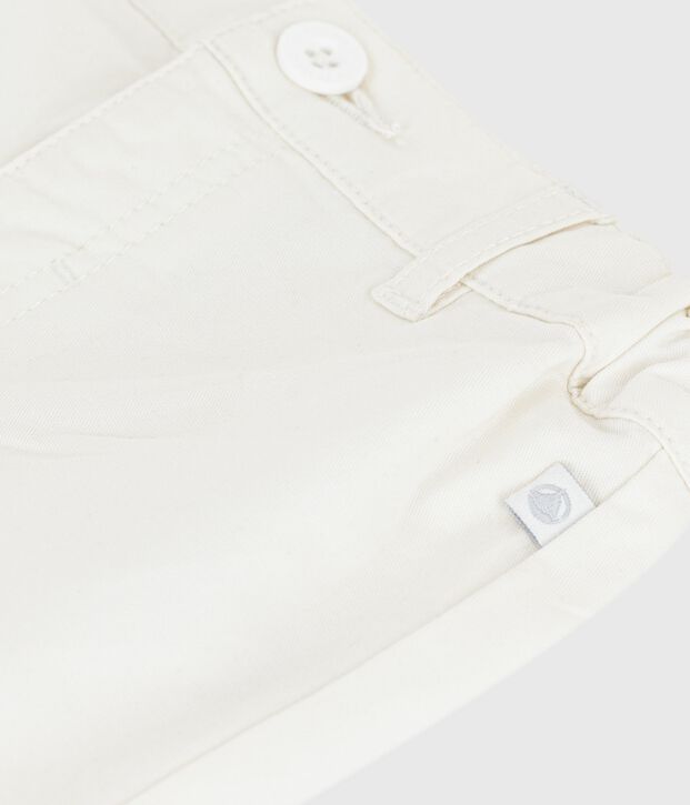 Short b&eacute;b&eacute; en coton uni blanc