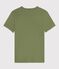 Tee-shirt femme en coton manches courtes uni vert OLIVINE