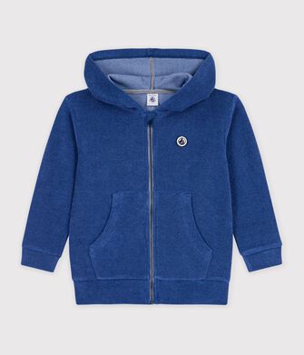 Sweatshirt zipp&eacute; enfant en coton