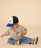 Casquette en coton bébé bleu SMOKING/blanc MULTICO