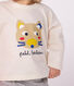 Tee-shirt bébé en coton à manches longues, motif chat