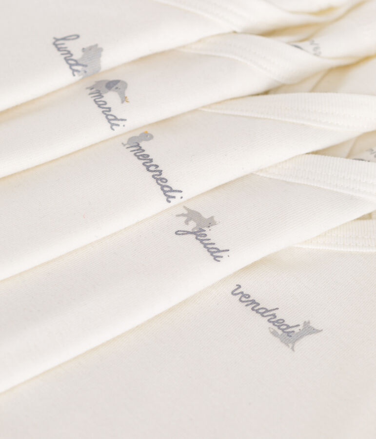 Lot de 5 bodies crois&eacute;s manches courtes en coton b&eacute;b&eacute; variante 1