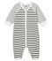 Dors bien sans pieds bébé garçon moelleux blanc MARSHMALLOW/gris CAPECOD