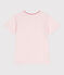 Teeshirt enfant en coton manches courtes uni rose FLEUR