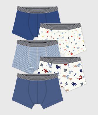 Lot de boxers enfant en coton imprim&eacute;