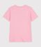 Tee-shirt femme en coton manches courtes uni rose clair