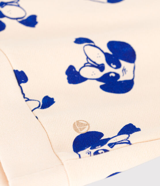 Sweatshirt imprimé en molleton enfant fille / garçon blanc AVALANCHE/ NEWBLEU