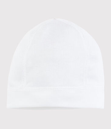 Bonnet Naissance Bebe Blanc En Coton Ecume Petit Bateau