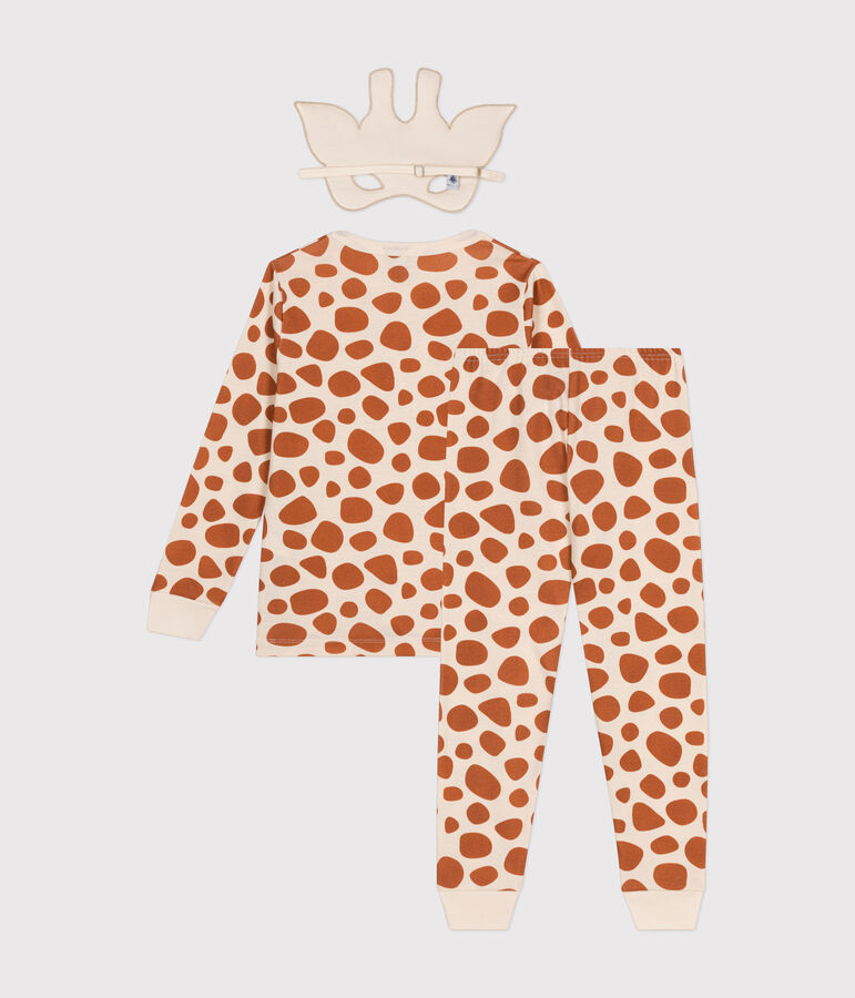 Pyjama d&eacute;guisement girafe en coton enfant blanc AVALANCHE/ ECUREUIL