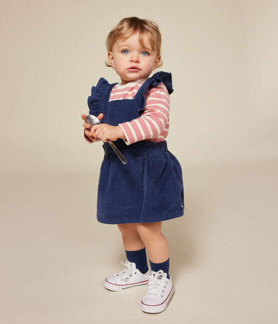 Marinière en coton épais bébé rose ROSEWOOD/ AVALANCHE