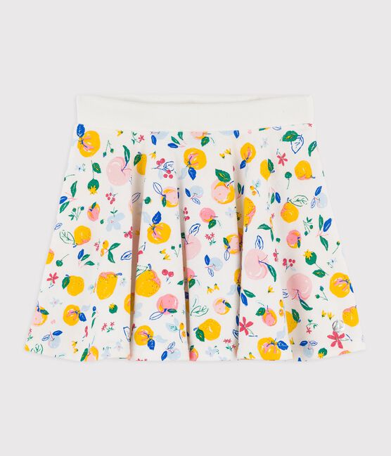 Jupe en coton enfant fille blanc MARSHMALLOW/blanc MULTICO