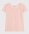 Tee-shirt Le Droit col rond en lin femme rose SALINE