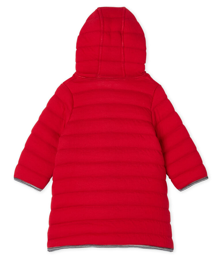 Manteau en tubique matelass&eacute; b&eacute;b&eacute; fille rouge