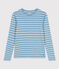 Tee-shirt L'ICONIQUE col rond en coton Femme AZUL/ MONTELIMAR