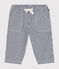 Pantalon en toile bébé bleu MEDIEVAL/blanc MARSHMALLOW