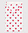 Cape de bain coeurs bébé en éponge blanc MARSHMALLOW/rouge TERKUIT