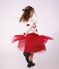 Jupe longue en tulle enfant unie rouge