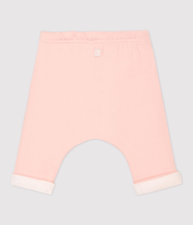 Pantalon b&eacute;b&eacute; en coton biologique rose