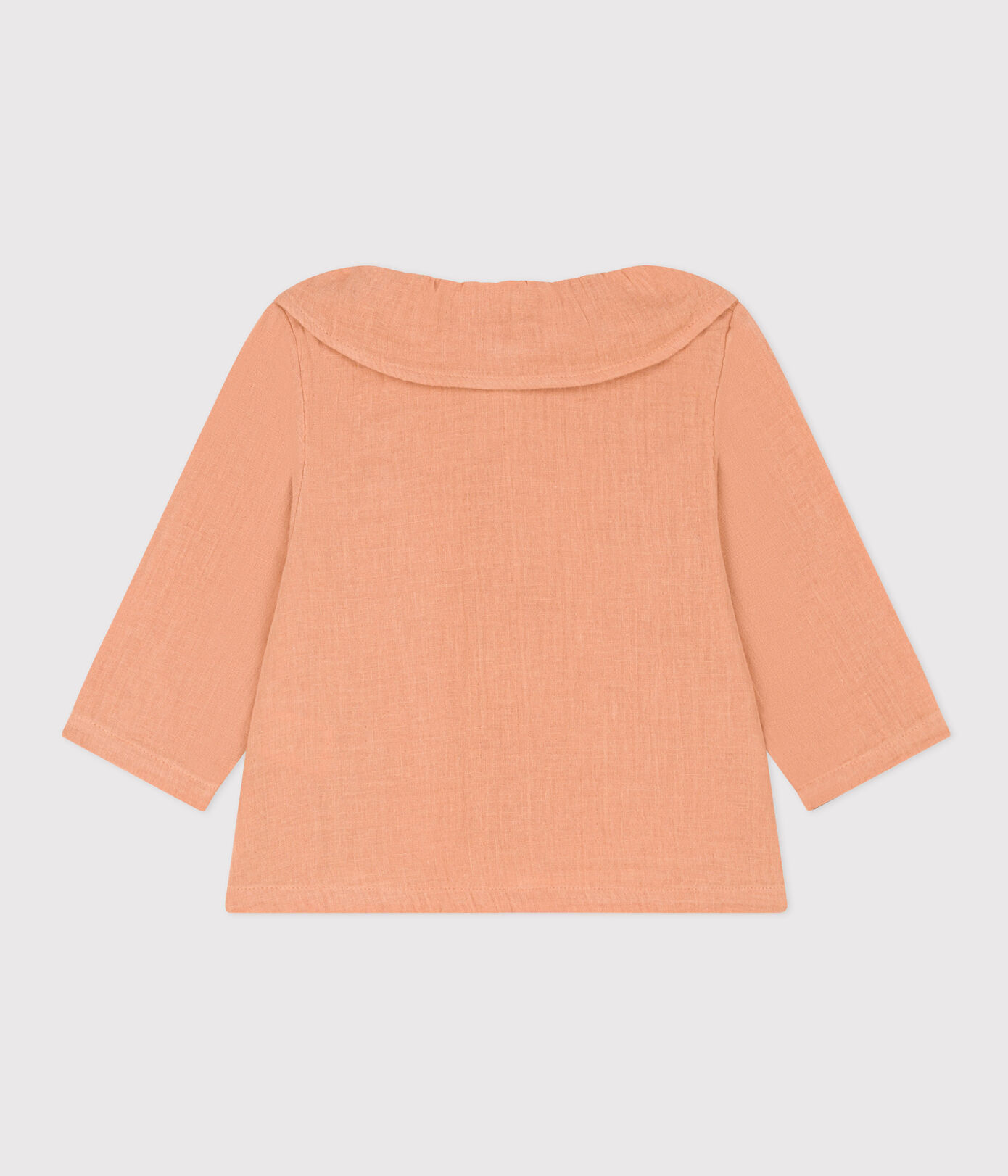 Blouse Manches Longues Bébé Fille Petit Bateau - Chemise Coton Col Brodé