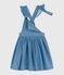 Robe salopette enfant en coton bleu DENIM CLAIR