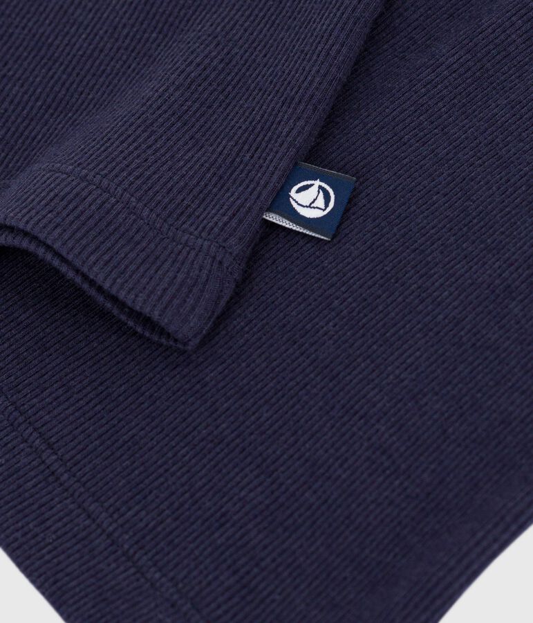 D&eacute;bardeur femme en laine et coton leger bleu SMOKING