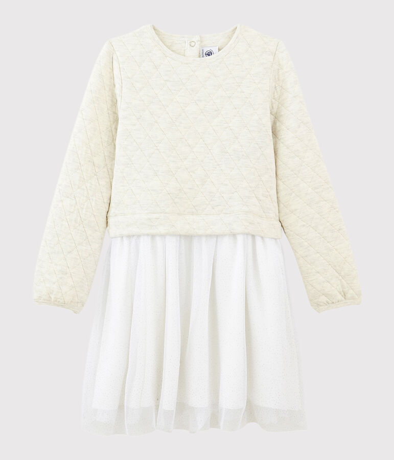 Robe manches longues enfant fille beige MONTELIMAR CHINE