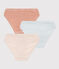 Lot de 3 culottes milleraies en coton petite fille variante 1