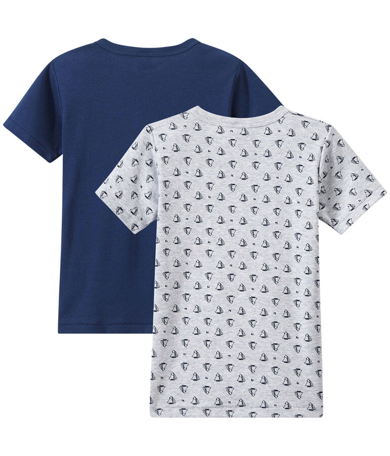 Lot de 2 t-shirts gar&ccedil;on manches courtes blanc