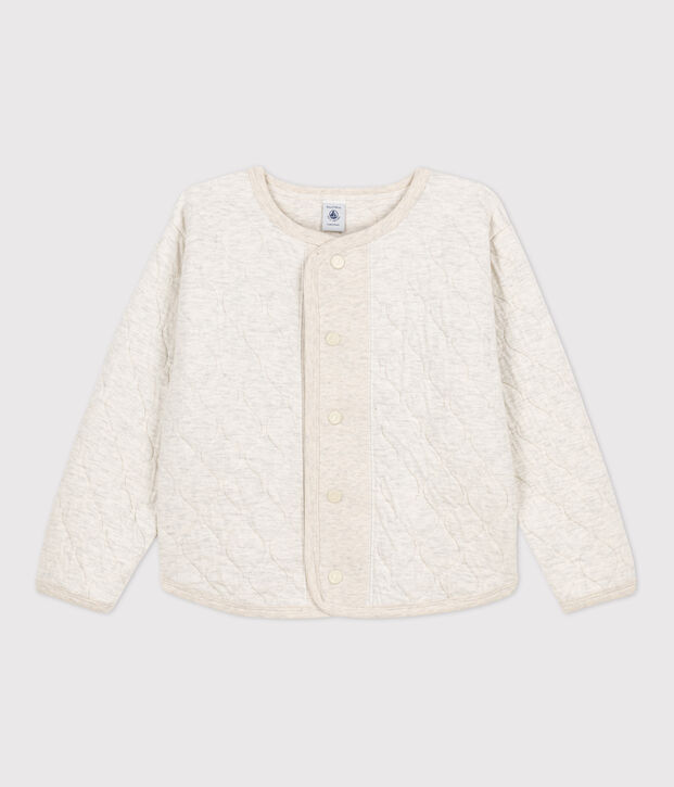 Cardigan en tubique enfant fille / gar&ccedil;on beige chin&eacute;