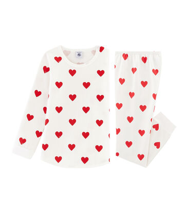 Pyjama Coeur Petite Fille En Molleton Petit Bateau