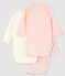 Lot de 3 bodies croisés manches longues bébé en coton biologique variante 1