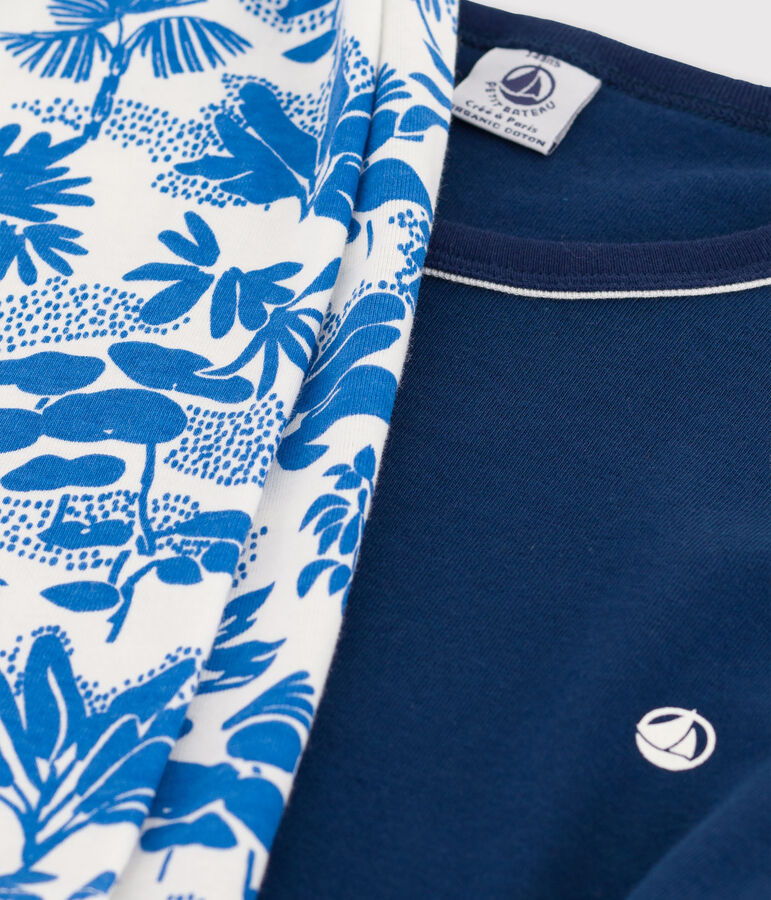 Pyjacourt bleu gar&ccedil;on en coton bleu/multicouleur