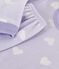 Pyjama enfant en velours imprimé cœurs blanc SQUAW/ MARSHMALLOW